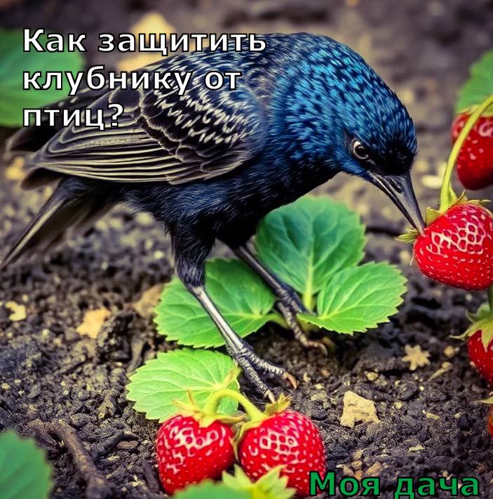 Как защитить клубнику от птиц? 🍓